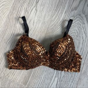 Sequin Beaded Padded Bra (Rave, Festival, Costume)